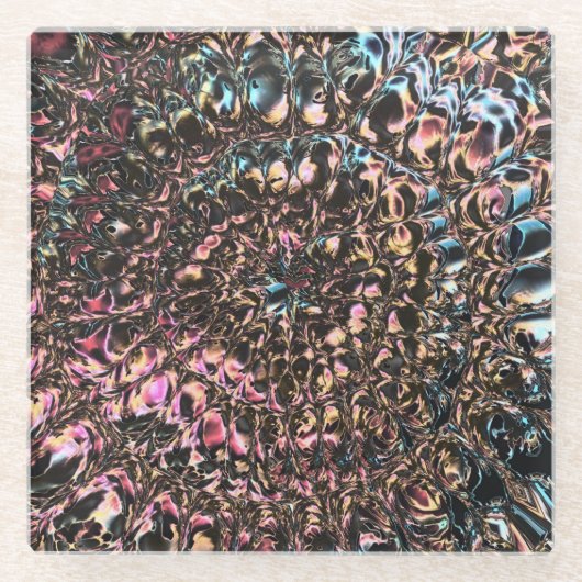 宝石スパイラル ガラスコースター (正面)