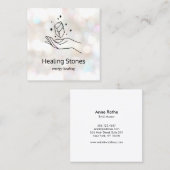 宝石チャクラエネルギー霊気開業医 スクエア名刺 (正面/裏面)