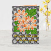 宝石デイジー#2 (誕生日カード) カード (黄色い花)