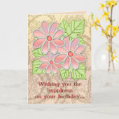 宝石デイジー#3 (誕生日カード) カード (黄色い花)