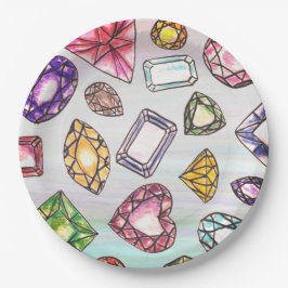 宝石デザイン紙プレート ペーパープレート