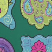 宝石トーンお洒落手描きボーホダークグリーン 壁紙 (縫い目)