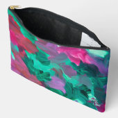 宝石トーンのSPWWTouch大プリントカットソーバッグ アクセサリーポーチ (見開き)