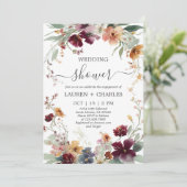 宝石トーンウェディングシャワー招待状 招待状 (スタンド正面)