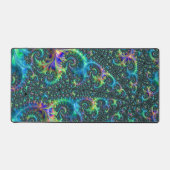 宝石トーンカラフルフラクタルスパイラル抽象芸術アート デスクマット (正面)