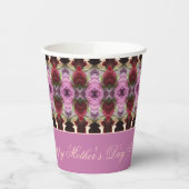 宝石トーンパターン（の模様が）ある 紙コップ (左)