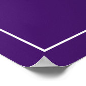 宝石トーンパープルモノグラムエレガントウェルカム結婚ズ ポスター (角)