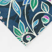 宝石トーンボホチョークチンツフローラルパターン フリースブランケット (角)