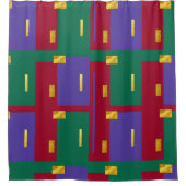 宝石トーンモダン幾何学的シャワーカーテン シャワーカーテン (正面)