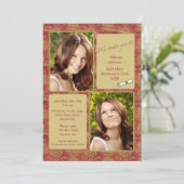 宝石トーン写真卒業招待状 招待状 (スタンド正面)