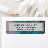 宝石トーン大理石インク洗浄パターン ラベル (インサイチュ)