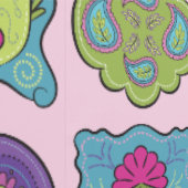 宝石トーン手描きボホお洒落ピンク 壁紙 (縫い目)