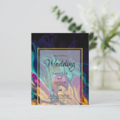 宝石トーン結婚ズインクプラムパープルティール（緑がかった色）ネイビー金ゴールド (スタンド正面)