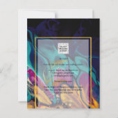 宝石トーン結婚ズインクプラムパープルティール（緑がかった色）ネイビー金ゴールド (裏面)