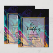 宝石トーン結婚ズインクプラムパープルティール（緑がかった色）ネイビー金ゴールド (正面/裏面)