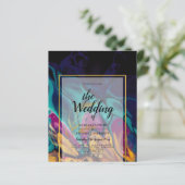 宝石トーン結婚ズインクプラムパープルティール（緑がかった色）ネイビー金ゴールド (スタンド正面)