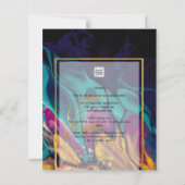 宝石トーン結婚ズインクプラムパープルティール（緑がかった色）ネイビー金ゴールド (裏面)