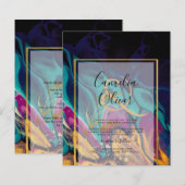 宝石トーン結婚ズインクプラムパープルティール（緑がかった色）ネイビー金ゴールド (正面/裏面)