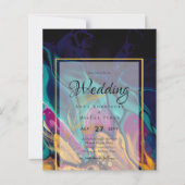 宝石トーン結婚ズインクプラムパープルティール（緑がかった色）ネイビー金ゴールド (正面)