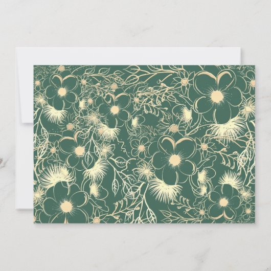 宝石トーン結婚式の日付の保存 セーブザデート (裏面)