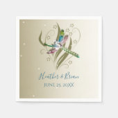 宝石ドラゴンフライ結婚ズ紙ナプキンス スタンダードカクテルナプキン (正面)