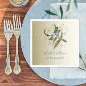 宝石ドラゴンフライ結婚ズ紙ナプキンス スタンダードカクテルナプキン