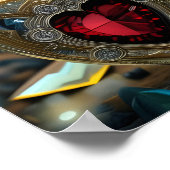 宝石ハートアムレット ポスター (角)