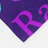 宝石ハート名前をカスタムするカラフルレイン フリースブランケット (角)