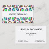 宝石パターンジュエリーのテーマ 名刺 (正面/裏面)