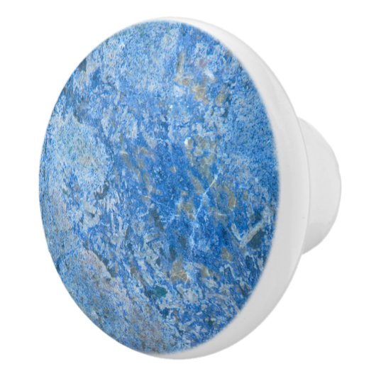 宝石パターン、バイアの青い花こう岩 セラミックノブ (右)