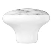 宝石パターン、灰色/灰色の大理石及び黒いオニックス セラミックノブ (側面)