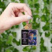 宝石パーソナライズされた銀河系〔占星術の〕十二宮図射手座 キーホルダー (手)