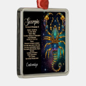 宝石パーソナライズされた銀河系〔占星術の〕十二宮図蠍座 メタルオーナメント (右)