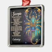 宝石パーソナライズされた銀河系〔占星術の〕十二宮図蠍座 メタルオーナメント (左)