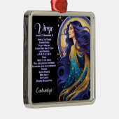 宝石パーソナライズされた銀河系〔占星術の〕十二宮図《星座》乙女座 メタルオーナメント (右)