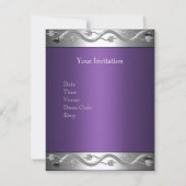 宝石パープルシルバー30th誕生日パーティー2 招待状 (裏面)