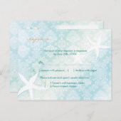 宝石ビーチ結婚式メニュー選択SVP インビテーションポストカード (正面/裏面)