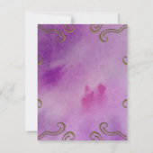 宝石ファンシー付きクラウンオンピンクキンセニェラ招待状 招待状 (裏面)