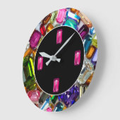 宝石フェイクのきらびきらきら光るやかな時計 ラージ壁時計 (傾斜)