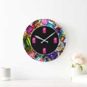 宝石フェイクのきらびきらきら光るやかな時計 ラージ壁時計 (ホーム)