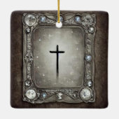 宝石フレームクロス セラミックオーナメント (裏面)