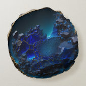 宝石ブルーサファイアクリスタルロック ラウンドクッション (裏面)