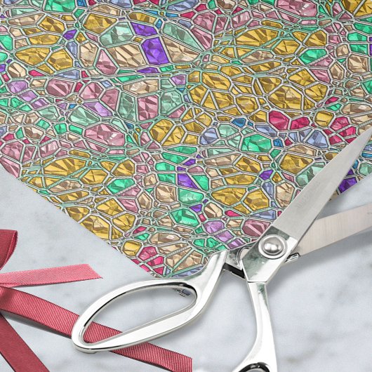 宝石モザイク – 宝石の色のデコペかわいらしージ 薄葉紙