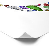 宝石モノグラム文字Q ポスター (角)