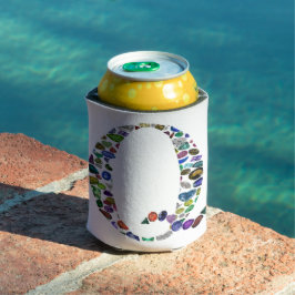 宝石モノグラム文字Q 缶クーラー