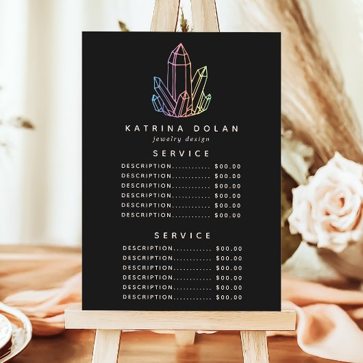 宝石レインボークォーツクリスタルサービス価格 メニュー