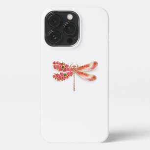 宝石付きの桜のトンボ iPhone 13 PROケース