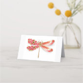 宝石付きの桜の花とトンボ ロイヤリティカード (裏面)