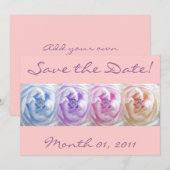 宝石付きの美しいバラの招待状 招待状 (正面/裏面)