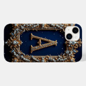 宝石入りゴールド装飾文字A Case-Mate iPhoneケース (裏面 (横))